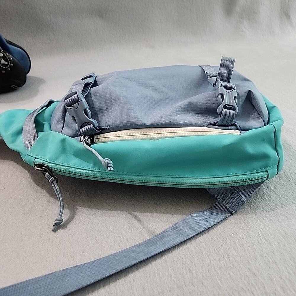Patagonia Atom Sling Bag 8L Teal Green Slate Blue Shoulder Pouch Crossbody Day - Picture 5 of 15